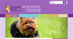 Desktop Screenshot of orchardhillsvet.com.au